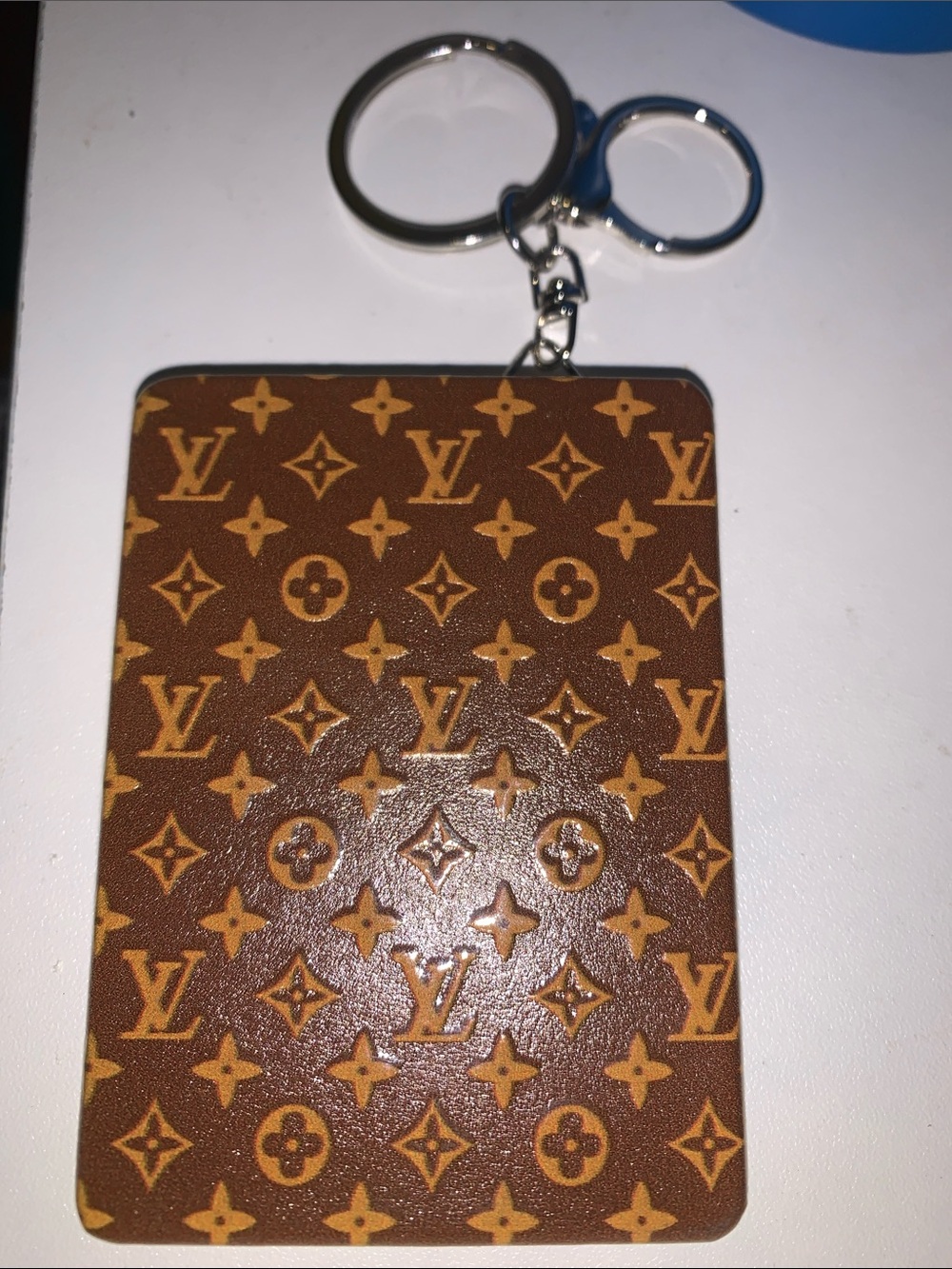 monogram mirror purse/bag charm keychain